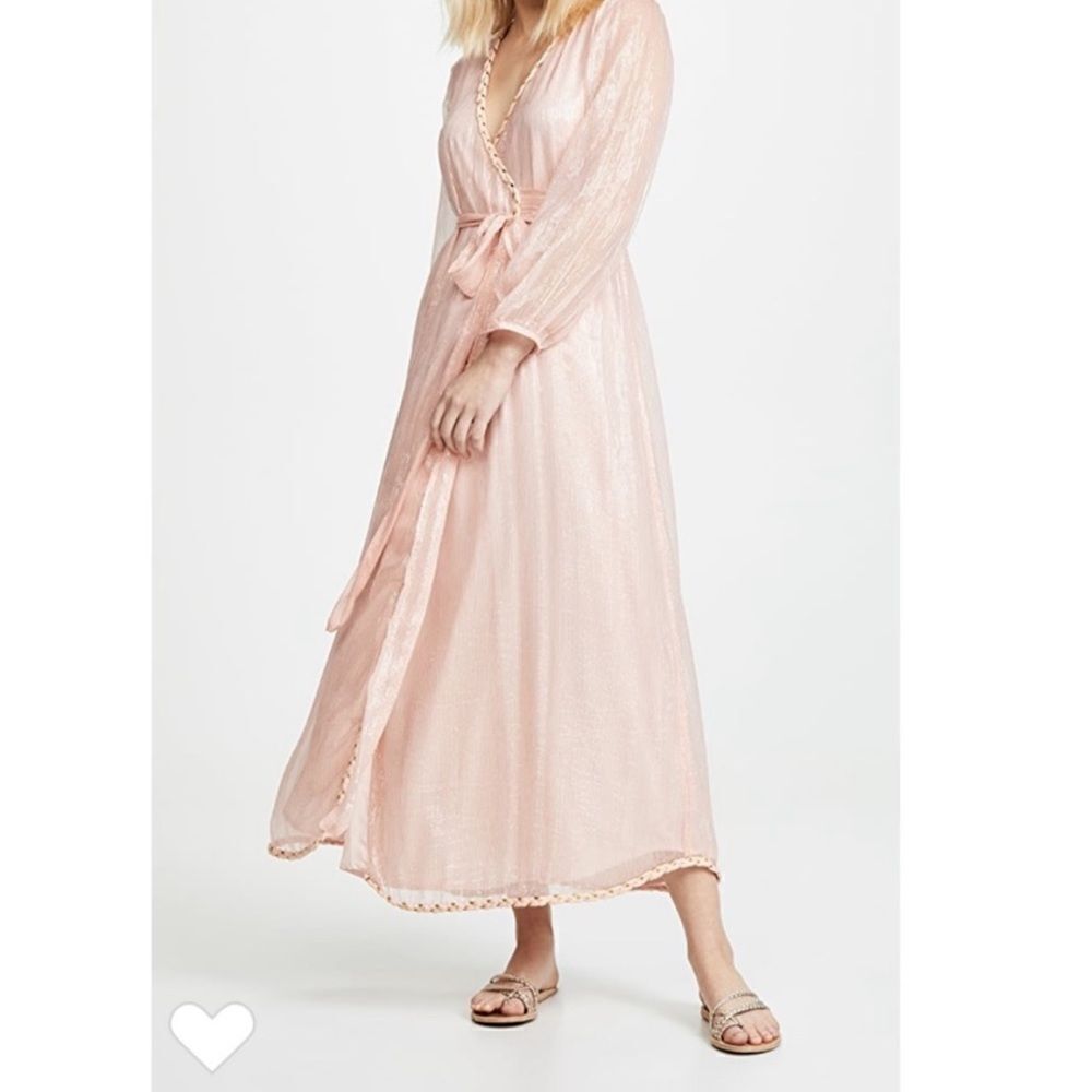 Misa Los Angeles Misha Lurex Wrap Dress